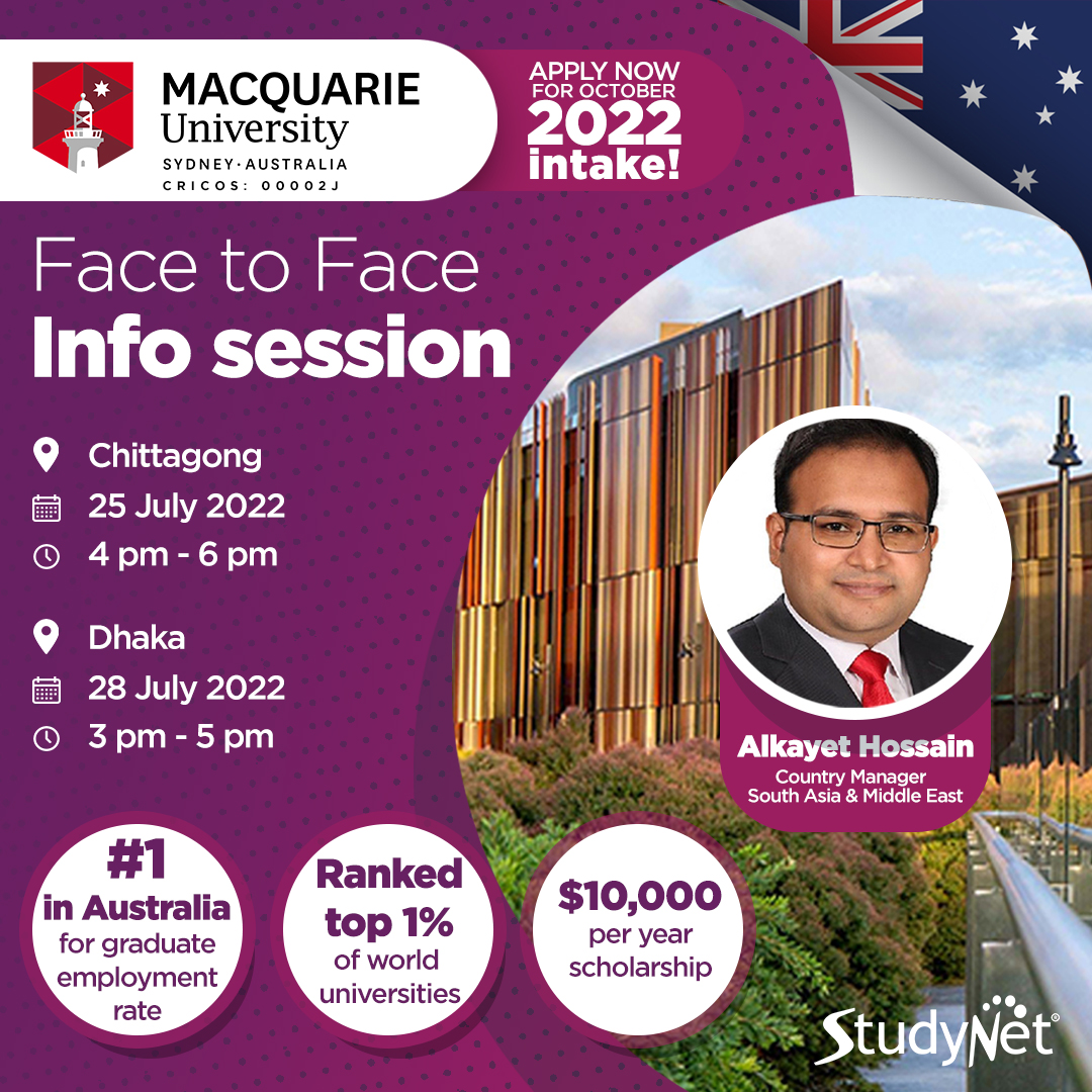 INFO SESSION WITH MACQUARIE UNIVERSITY face2face